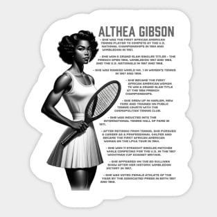 Althea Gibson Facts Sticker